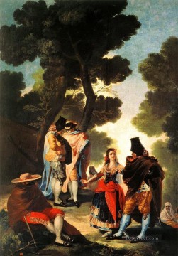La maja y los enmascarados Francisco de Goya Pinturas al óleo